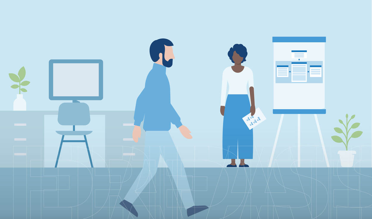 illustratie van stappend persoon